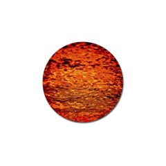 Red Waves Flow Series 1 Golf Ball Marker by DimitriosArt