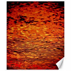 Red Waves Flow Series 1 Canvas 8  X 10  by DimitriosArt