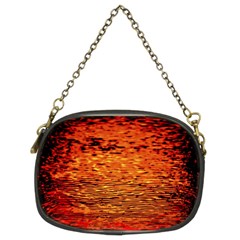 Red Waves Flow Series 1 Chain Purse (two Sides) by DimitriosArt