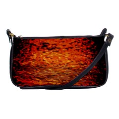 Red Waves Flow Series 1 Shoulder Clutch Bag by DimitriosArt