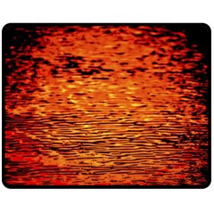 Red Waves Flow Series 1 Fleece Blanket (medium)  by DimitriosArt