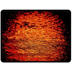 Red Waves Flow Series 1 Double Sided Fleece Blanket (large)  by DimitriosArt