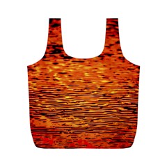 Red Waves Flow Series 1 Full Print Recycle Bag (m) by DimitriosArt