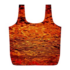 Red Waves Flow Series 1 Full Print Recycle Bag (l) by DimitriosArt