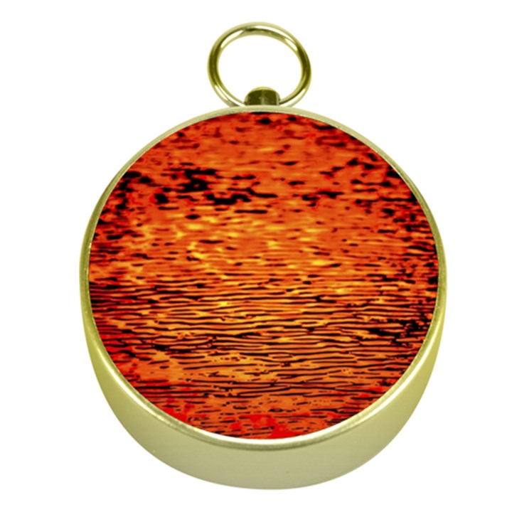 Red Waves Flow Series 1 Gold Compasses