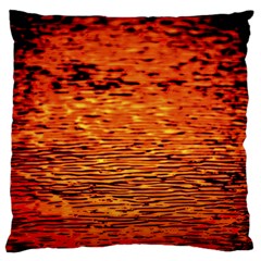 Red Waves Flow Series 1 Standard Flano Cushion Case (one Side) by DimitriosArt