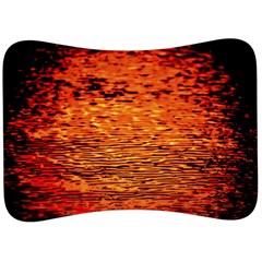 Red Waves Flow Series 1 Velour Seat Head Rest Cushion by DimitriosArt