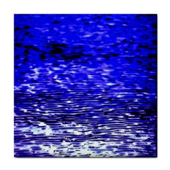 Blue Waves Flow Series 1 Tile Coaster by DimitriosArt