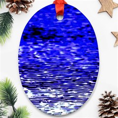 Blue Waves Flow Series 1 Ornament (oval) by DimitriosArt