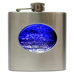 Blue Waves Flow Series 1 Hip Flask (6 Oz) by DimitriosArt