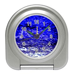 Blue Waves Flow Series 1 Travel Alarm Clock by DimitriosArt