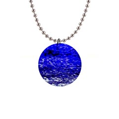 Blue Waves Flow Series 1 1  Button Necklace by DimitriosArt