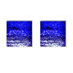 Blue Waves Flow Series 1 Cufflinks (square) by DimitriosArt