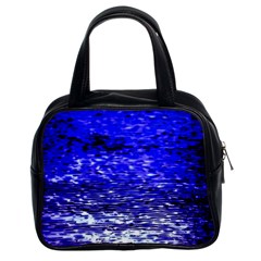 Blue Waves Flow Series 1 Classic Handbag (two Sides) by DimitriosArt