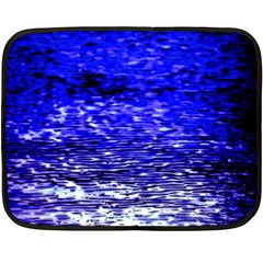 Blue Waves Flow Series 1 Fleece Blanket (mini) by DimitriosArt