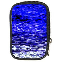 Blue Waves Flow Series 1 Compact Camera Leather Case by DimitriosArt