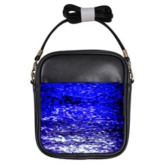 Blue Waves Flow Series 1 Girls Sling Bag by DimitriosArt