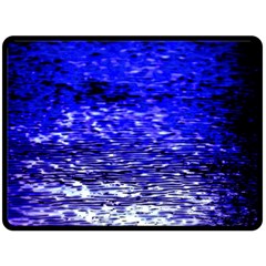 Blue Waves Flow Series 1 Fleece Blanket (large)  by DimitriosArt