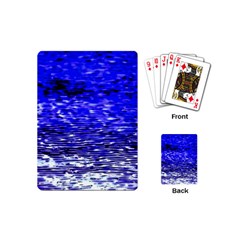 Blue Waves Flow Series 1 Playing Cards Single Design (mini) by DimitriosArt