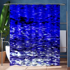 Blue Waves Flow Series 1 Shower Curtain 60  X 72  (medium)  by DimitriosArt