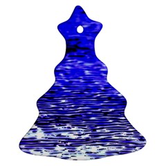 Blue Waves Flow Series 1 Ornament (christmas Tree)  by DimitriosArt