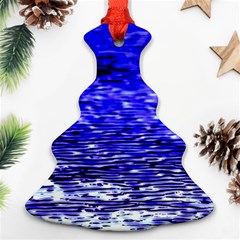 Blue Waves Flow Series 1 Christmas Tree Ornament (two Sides) by DimitriosArt