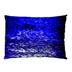 Blue Waves Flow Series 1 Pillow Case (two Sides) by DimitriosArt