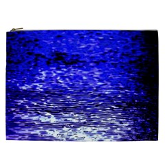 Blue Waves Flow Series 1 Cosmetic Bag (xxl) by DimitriosArt