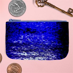 Blue Waves Flow Series 1 Large Coin Purse by DimitriosArt