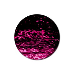 Rose Waves Flow Series 1 Rubber Coaster (round) by DimitriosArt