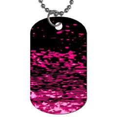 Rose Waves Flow Series 1 Dog Tag (one Side) by DimitriosArt