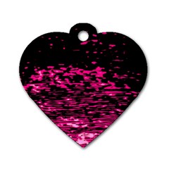 Rose Waves Flow Series 1 Dog Tag Heart (one Side) by DimitriosArt