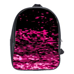 Rose Waves Flow Series 1 School Bag (large) by DimitriosArt