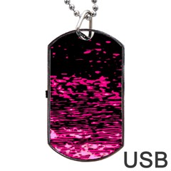 Rose Waves Flow Series 1 Dog Tag Usb Flash (two Sides) by DimitriosArt