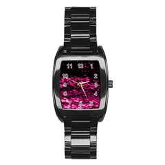 Rose Waves Flow Series 1 Stainless Steel Barrel Watch by DimitriosArt