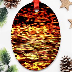 Yellow Waves Flow Series 1 Ornament (oval) by DimitriosArt