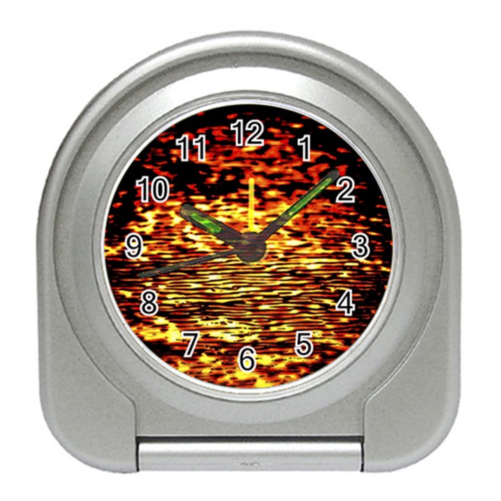 Yellow Waves Flow Series 1 Travel Alarm Clock