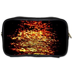 Yellow Waves Flow Series 1 Toiletries Bag (one Side) by DimitriosArt