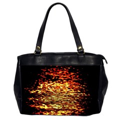 Yellow Waves Flow Series 1 Oversize Office Handbag (2 Sides) by DimitriosArt