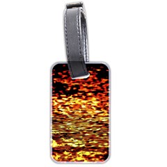 Yellow Waves Flow Series 1 Luggage Tag (two Sides) by DimitriosArt