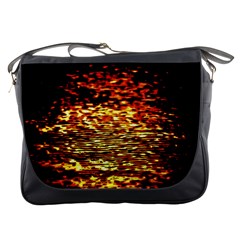 Yellow Waves Flow Series 1 Messenger Bag by DimitriosArt