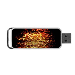 Yellow Waves Flow Series 1 Portable Usb Flash (two Sides) by DimitriosArt