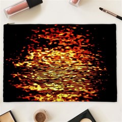 Yellow Waves Flow Series 1 Cosmetic Bag (xxl) by DimitriosArt