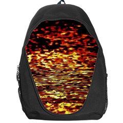 Yellow Waves Flow Series 1 Backpack Bag by DimitriosArt