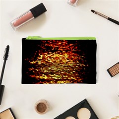 Yellow Waves Flow Series 1 Cosmetic Bag (xs) by DimitriosArt