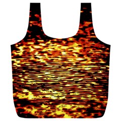 Yellow Waves Flow Series 1 Full Print Recycle Bag (xxxl) by DimitriosArt