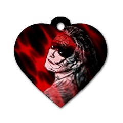 Shaman Dog Tag Heart (two Sides) by MRNStudios