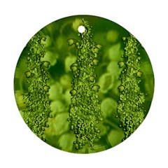 Green Fresh  Lilies Of The Valley The Return Of Happiness So Decorative Ornament (round)