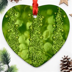 Green Fresh  Lilies Of The Valley The Return Of Happiness So Decorative Ornament (heart) by pepitasart