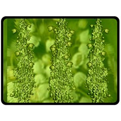 Green Fresh  Lilies Of The Valley The Return Of Happiness So Decorative Fleece Blanket (large)  by pepitasart